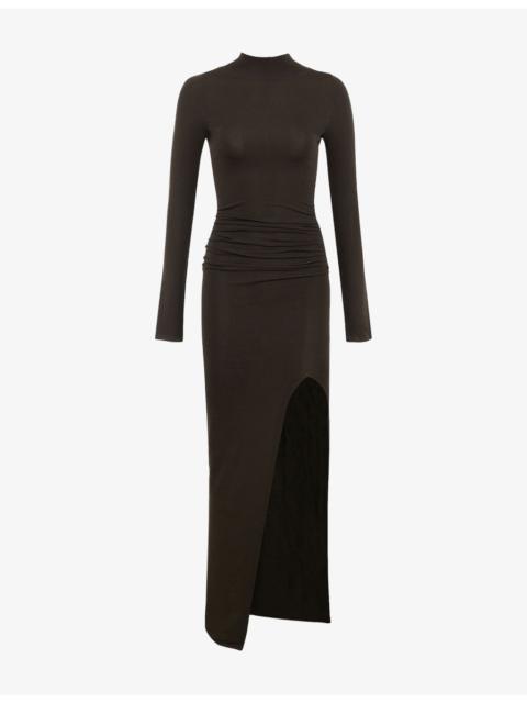 House of CB Anais Long-Sleeved Knitted Maxi Dress