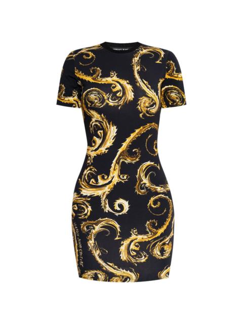 baroque-print t-shirt dress