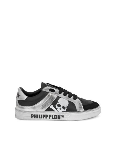 PHILIPP PLEIN skull leather trainers