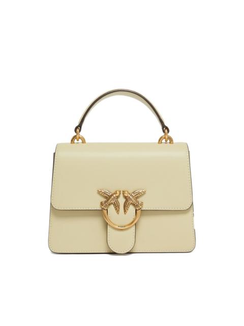 PINKO mini Love One birds-ring leather tote bag