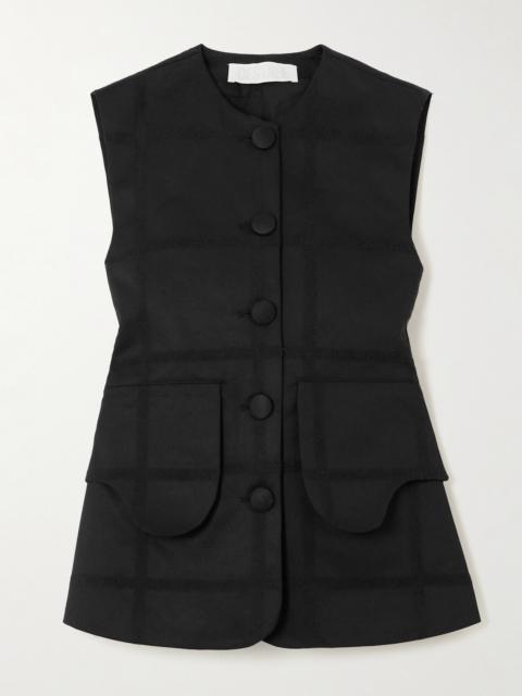 DESTREE Marianne Cotton-twill Jacquard Vest