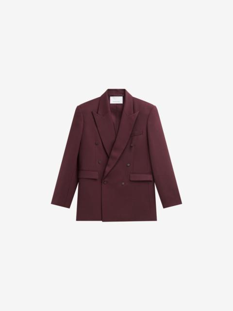 The Frankie Shop Monterey Structured Wool Blazer - Burgundy