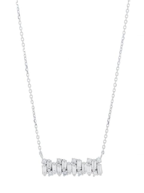 SUZANNE KALAN Diamond Baguette Bar Necklace