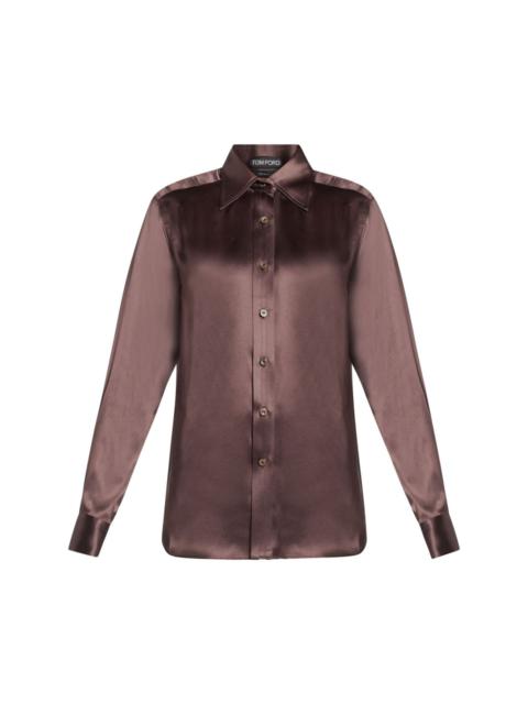 buttoned silk shirt