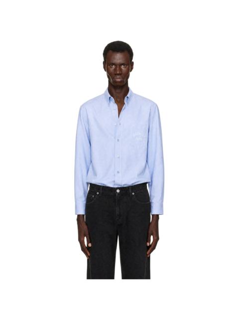 Givenchy Blue Classic Fit Button Down Shirt