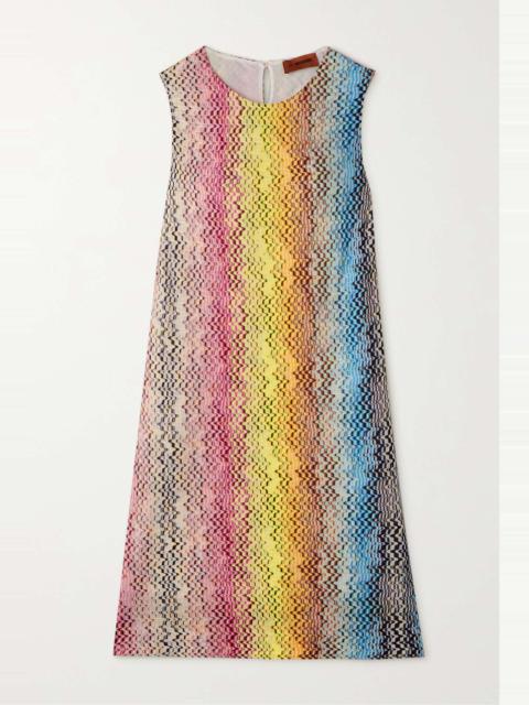Striped knitted mini dress