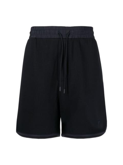 logo-embroidered drawstring track shorts