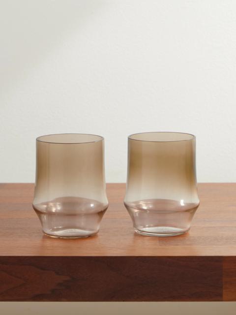 Brunello Cucinelli Set of Two Murano Glass Tumblers
