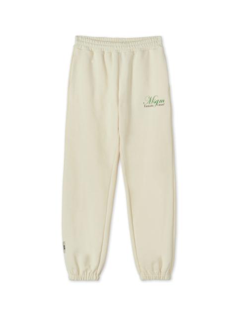 Organic cotton jogging trousers certified by the MSGM Fantastic Green Capsule