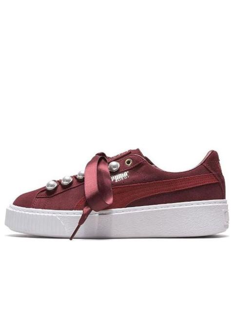 PUMA (WMNS) PUMA Suede Platform Bling 'Red' 366688-03