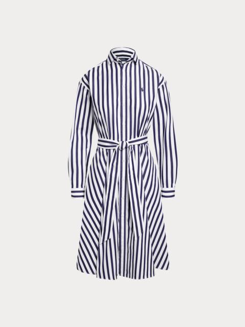 Polo Ralph Lauren Belted Wide-Stripe Cotton Shirtdress