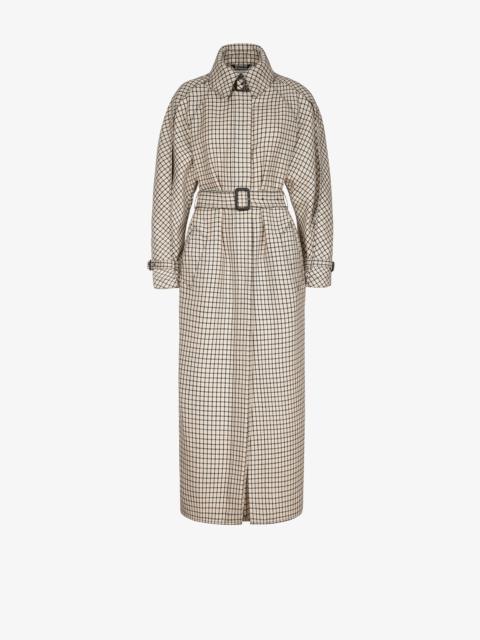 Givenchy Long trench in check wool