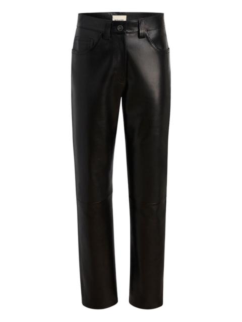 KHAITE panelled leather trousers