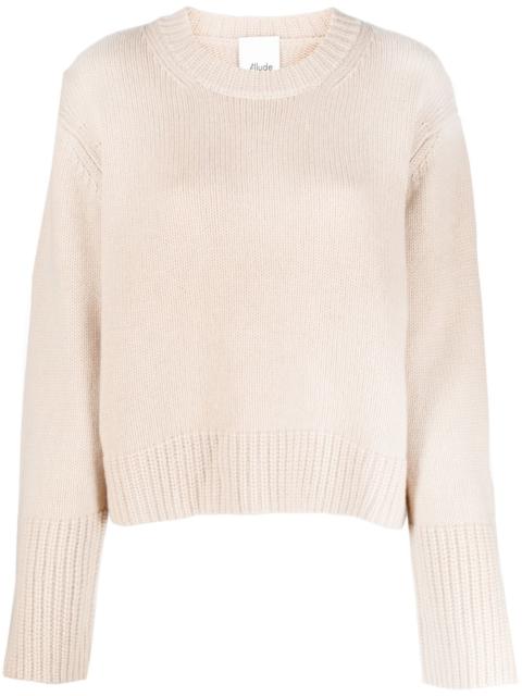 Allude wide-sleeve knitted jumper