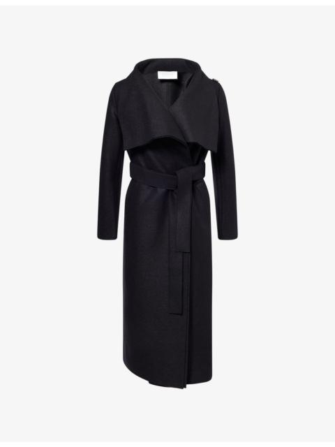 Harris Wharf London Volcano Long Pressed Wool Coat