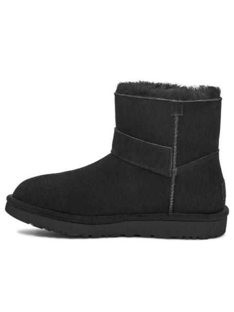 UGG (WMNS) UGG Mini Bailey Graphic Logo Strap Boots 'Black' 1137073-BLK