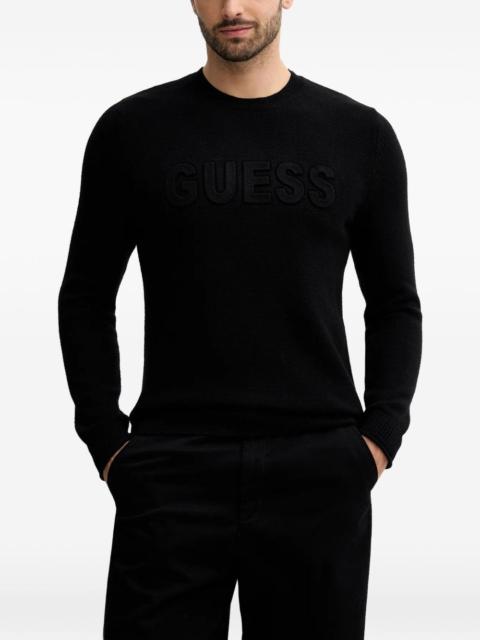 GUESS USA embossed-logo sweater