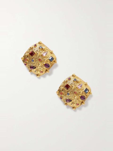 Deon gold-plated crystal earrings
