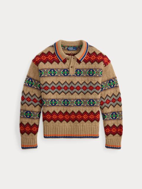Polo Ralph Lauren Fair Isle Wool-Blend Polo-Collar Sweater