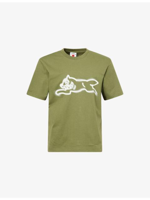 ICECREAM Spray Paint Run Dog Crewneck Cotton-Jersey T-Shirt