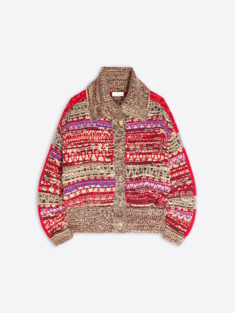 Dries Van Noten JACQUARD WOOL CARDIGAN