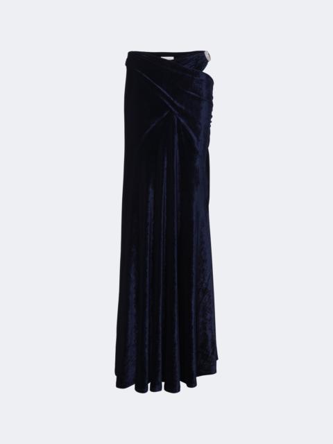 rabanne Draped embellished velvet maxi skirt