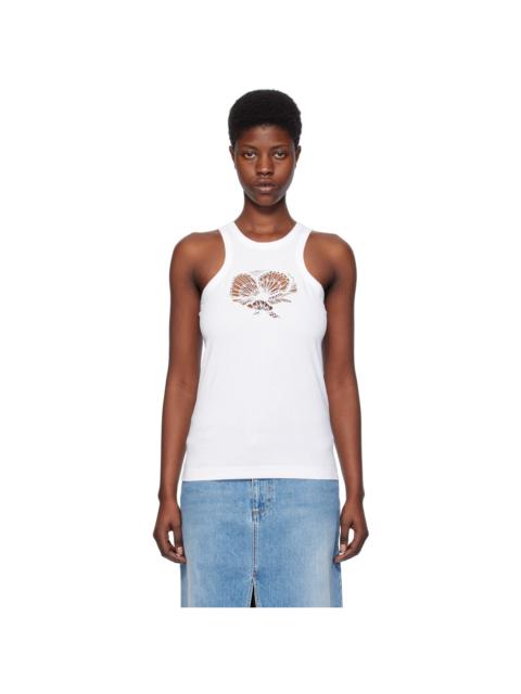 Stella McCartney White Crochet Cutout Tank Top