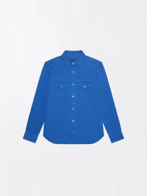 TOM FORD PEACH TWILL WESTERN SHIRT