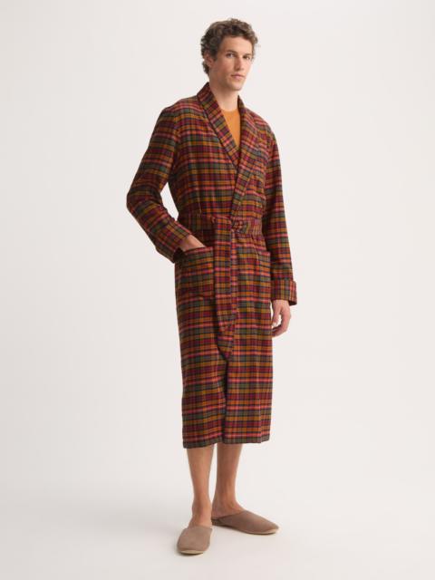 Derek Rose Men's Robe Kelburn Brushed Cotton Multicolor Check