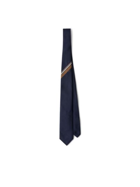 Prada stripe-detail silk tie