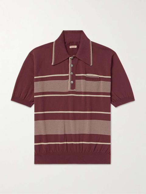 Carol Striped Cotton-Blend Polo Shirt