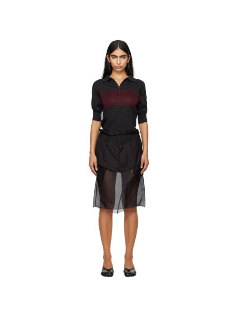 Maison Margiela Black Décortiqué Midi Dress