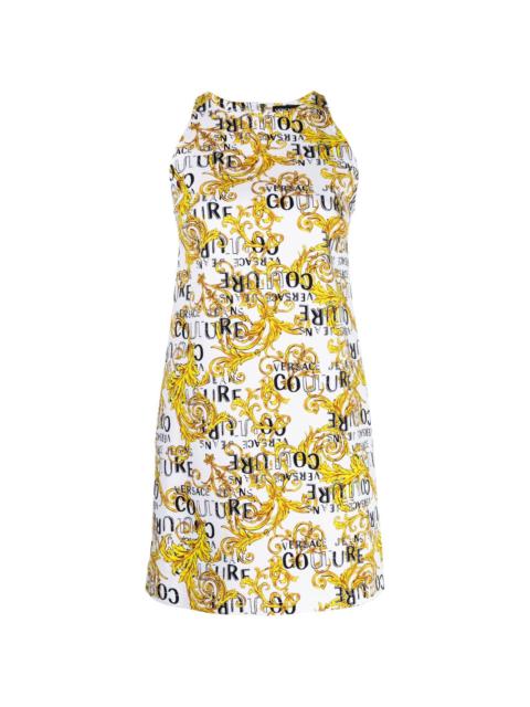 VERSACE JEANS COUTURE Logo Couture-print sleeveless minidress