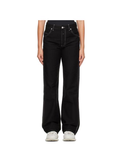 Heron Preston Black White Stitch Trousers