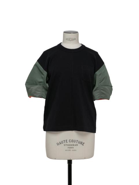 Nylon Twill x Cotton Jersey T-Shirt