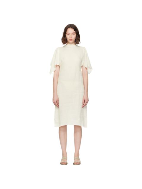 BASERANGE Off-White Folio Midi Dress