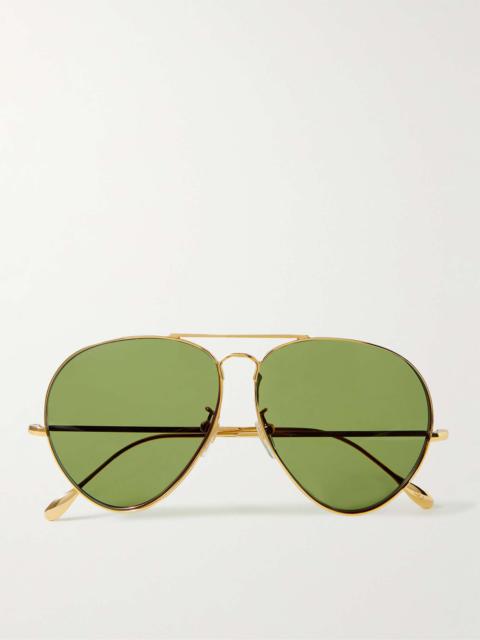 GUCCI Aviator-Style Gold-Tone Sunglasses