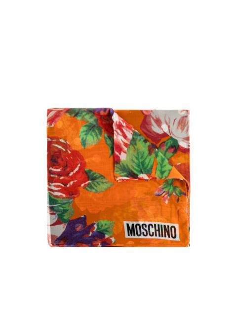 Moschino panelled-print silk scarf