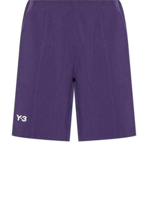 Y-3 logo-print track shorts
