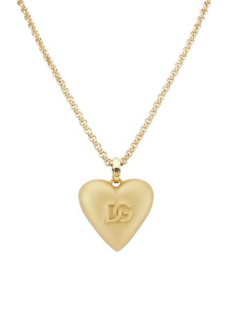 Dolce & Gabbana Women's Goldtone Monogram Heart Pendant Necklace - Gold