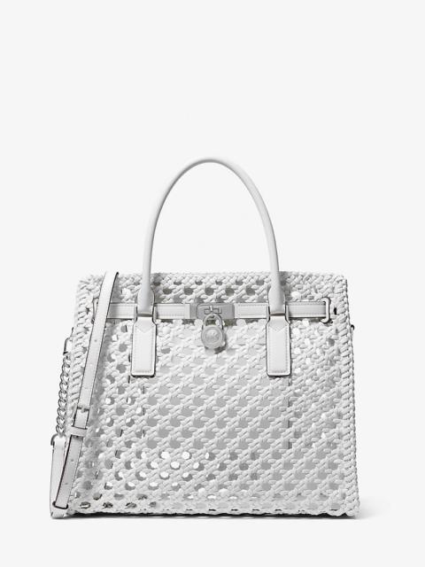 MICHAEL KORS Hamilton Moderne Large Hand-Woven Satchel