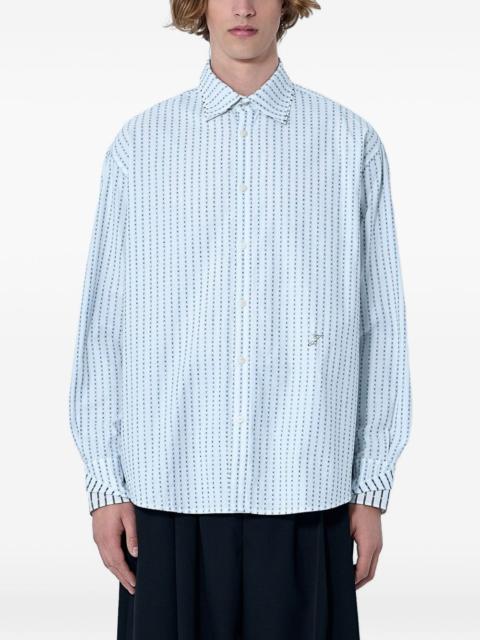 JACQUEMUS patterned cotton poplin shirt