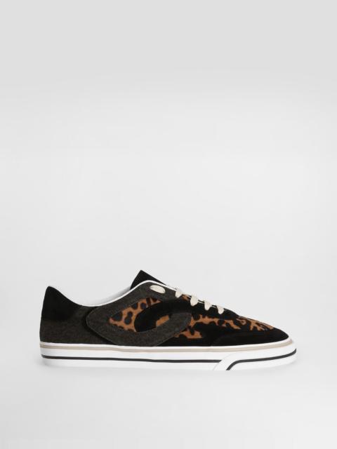 Leo-print pony DG sailing sneakers