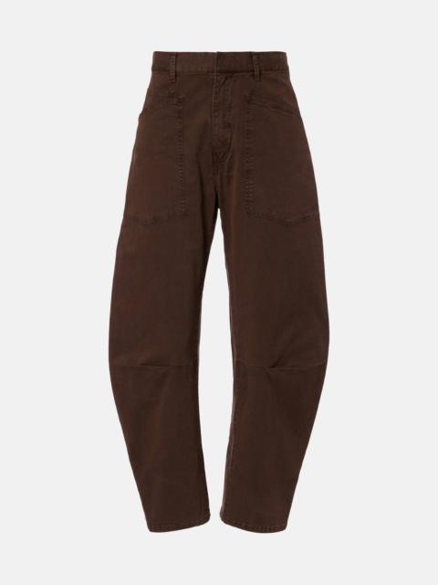 NILI LOTAN Shon cotton twill barrel-leg pants
