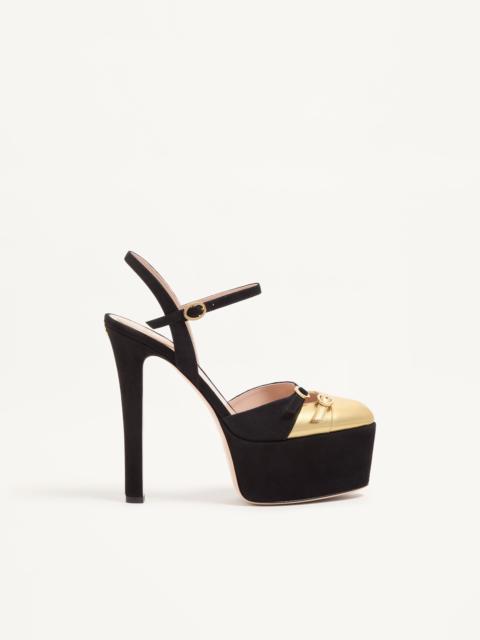 Valentino CRASHER PLATFORM PUMPS IN SUEDE 145MM