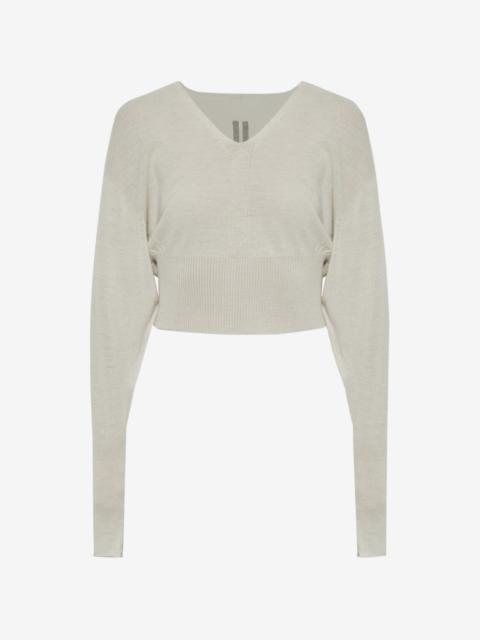 Rick Owens cropped V-neck sweater