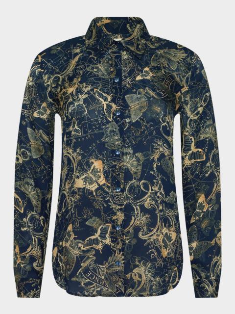L'AGENCE Nina Celestial Silk Blouse