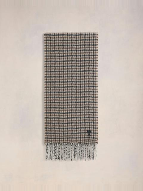 AMI Paris AMI DE COEUR LEATHER PATCH SCARF