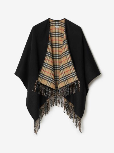 Burberry Check Wool Reversible Cape