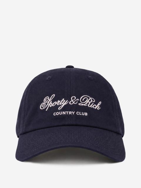 Sporty & Rich COTTON LOGO CAP
